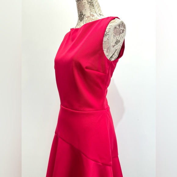 ALEXIA ADMOR Hot pink sleeveless fit and flare mini dress size M - Picture 3 of 14